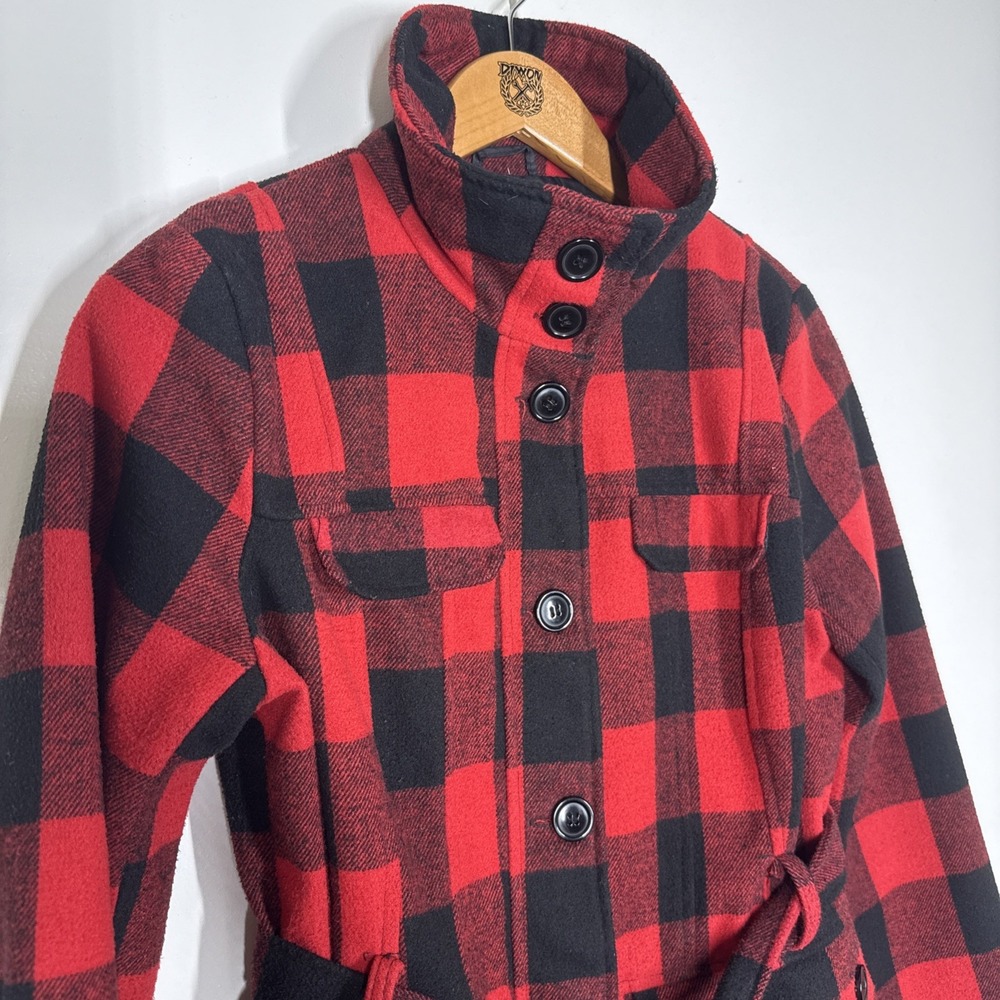 Vintage‎ Bongo Women's sz M Red Black Plaid Belted Gothic Grunge Punk Y2K - Picture 4 of 14
